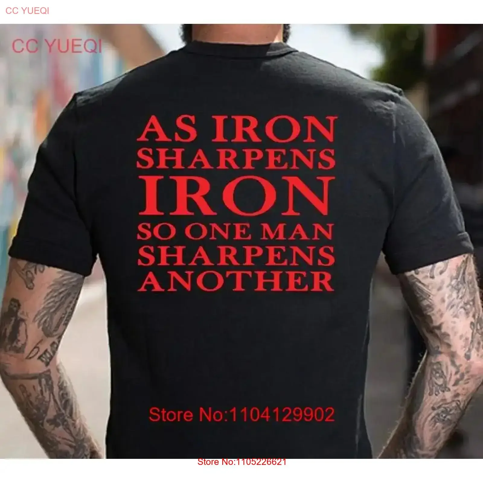 Iron Sharpens T shirt vintage Washed Casual Versatile Top For Everyday Wear Slightly Stretched fashion Breathable Comfortable