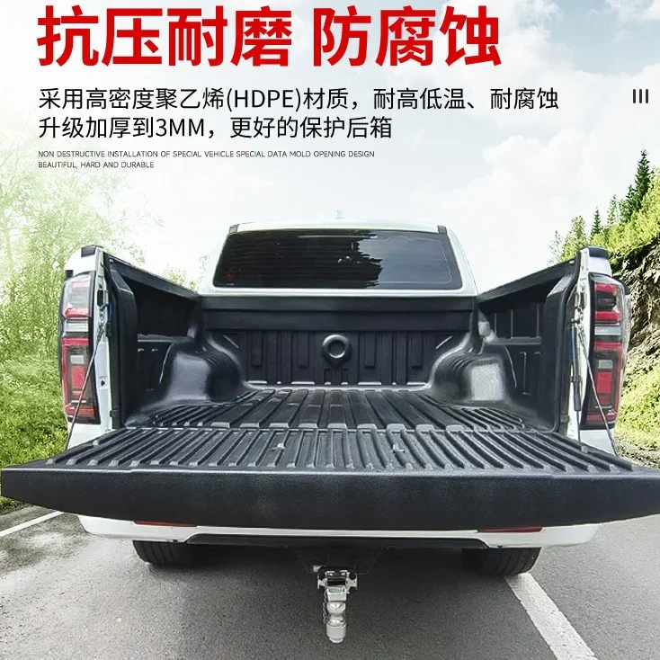 Pickup Truck Tail Box Protective Pad Cargo Liner HDPE Wear Resistant Rear Bed Mat For Great Wall Cannon Raptor F150
