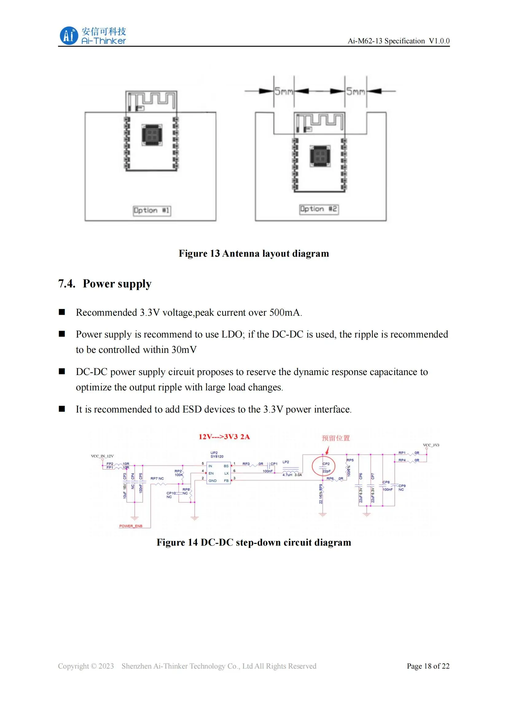 Ai-M62-12F Ai-M62-13 Ai-M62-M2-I Ai-M62-32S Kit Ai-M62-CBS Ai-M62-13U M2 M01L I WiFi 6 Bluetooth-c Ble 5,3 Wireless Modul Board – Detail 16