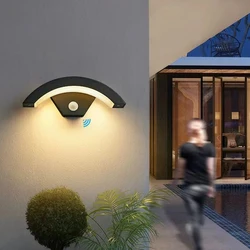 Moderne wasserdichte Wand leuchten für den Außenbereich Induktion lampe für den menschlichen Körper Veranda Garten lampen Haupt beleuchtung dekorative Außenwand leuchten