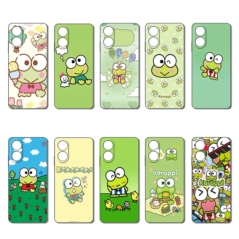 OPPO A57 A72 A73 A74 A77 Kero Kero Keroppi Creative Design Soft Case Phone Case