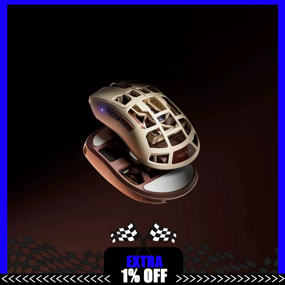 Pulsar Feinmann x Noctua F01 Gaming Mouse Dual Mode Wireless Mouse 8000Hz Polling Rate Pulsar XS-2 Sensor Optical Switch Mice