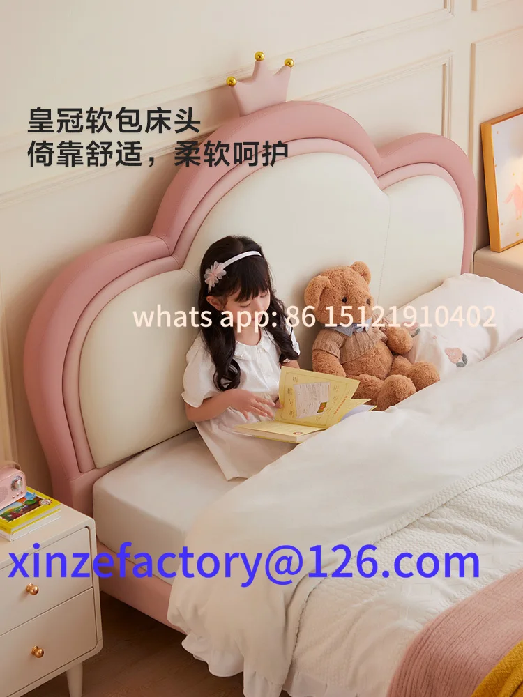 Cama infantil personalizável, quarto, nuvem, princesa, menina, coroa, cama de solteiro, casa, couro