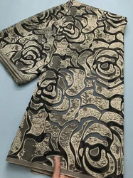 Brocade Lace African Lace Fabric Nigerian Jacquard Lace Damask Fabric for Women 2025 Luxury Party Dress High Quality 5Yards 4224