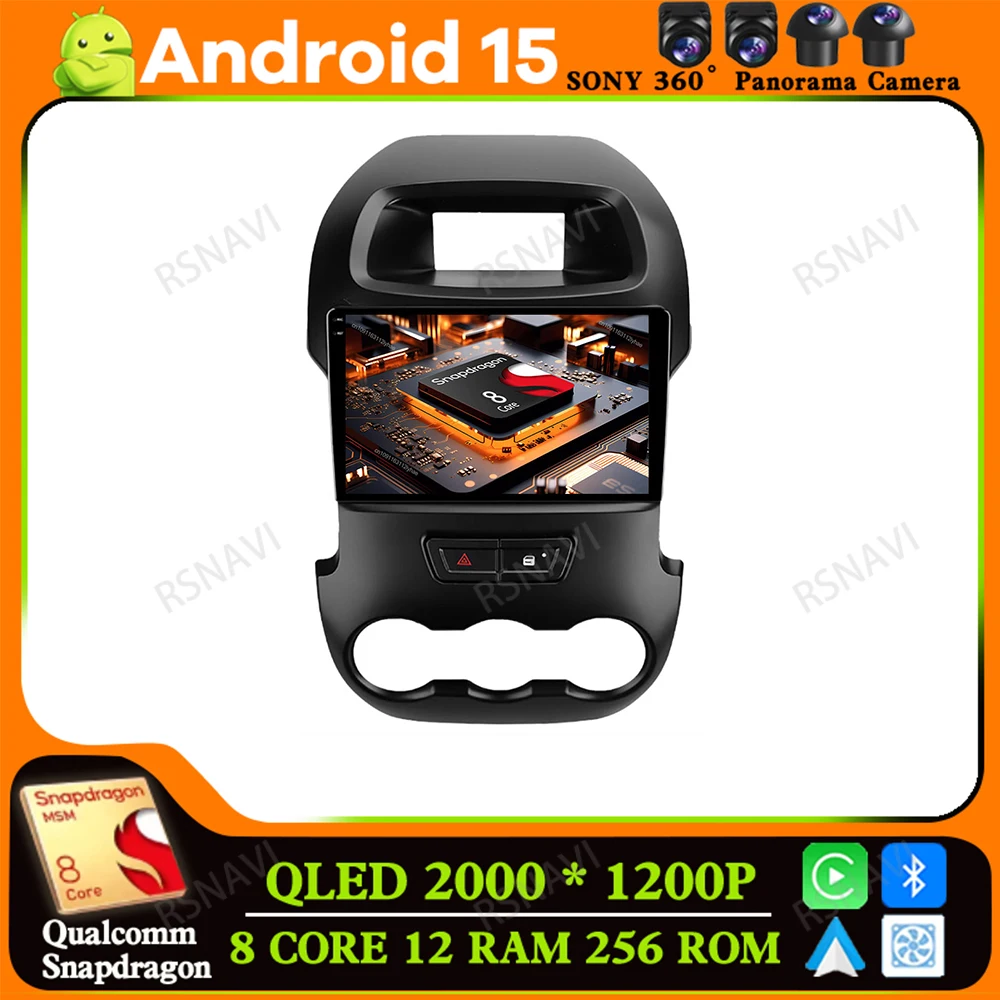 

Android 15 For Ford Ranger T6 2011 -2014 Qualcomm GPS Viedo Player 5G WIFI BT Car Radio DSP Multimedia Navigation Head Unit AUTO