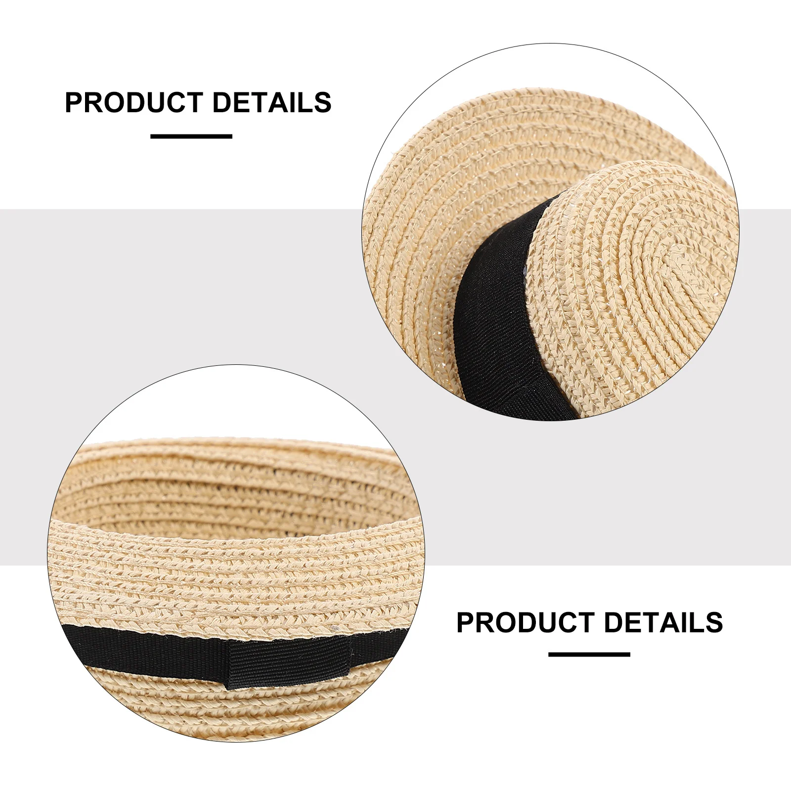 Piccoli cappelli di paglia per artigianato Decorazioni per cappelli fatti a mano Design piatto superiore Forniture per feste fai da te Accessorio per vestiti per cappelli in miniatura