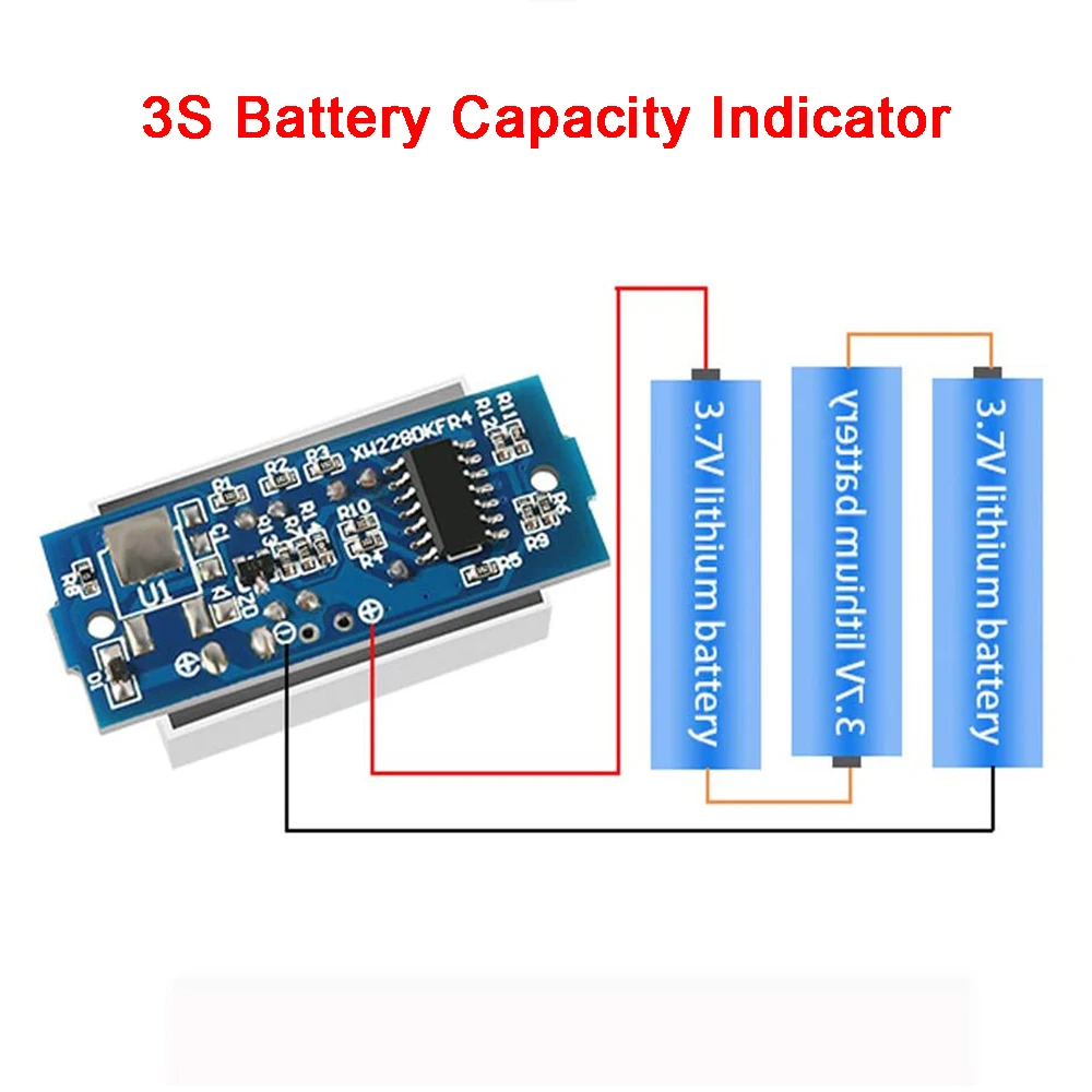 1S 2S 3S 4S 6S 7S Series Li Lithium Battery Capacity Indicator Display Module Electric Vehicle Battery Power Tester for 18650