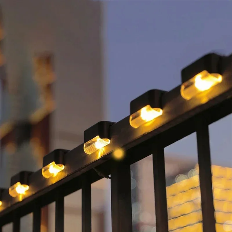 AB66-Outdoor Waterproof Solar Power Garden Lamps For Fence Yard Patio Pathwa Fence Light