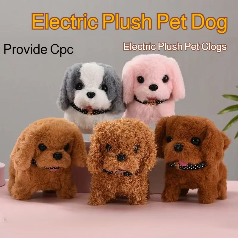 Cute Interactive Puppy Plush Toy Voice Control Soft Stuffed Animal Companion Gift For Kids Children Birthday