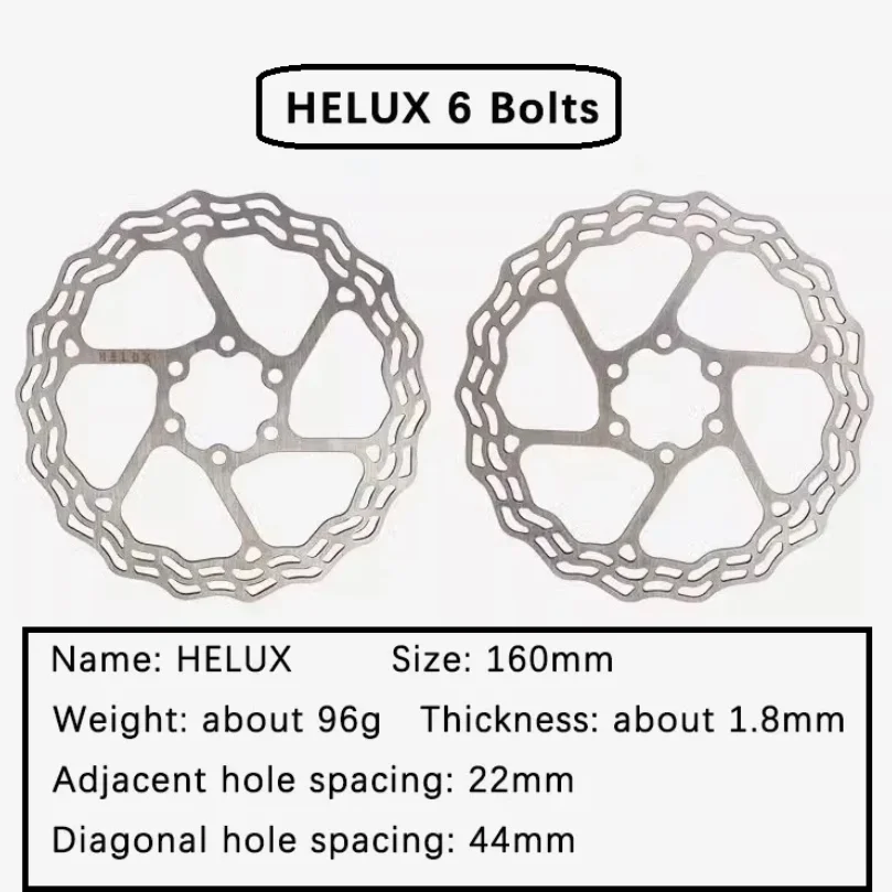 HELUX Bicycle Disc Brake Rotor 160mm Hydraulic Brake Rotors High Strength Stainless Steel MTB Rotor Bike Part ULT