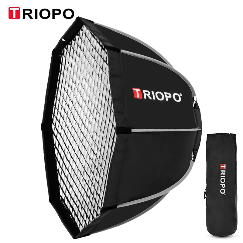 TRIOPO K2 Szybkozestawiany Softbox 55cm 65cm 90cm 120cm Standardowe mocowanie Bowens, wymienny uchwyt z gridem — zdjęcie produktu 7