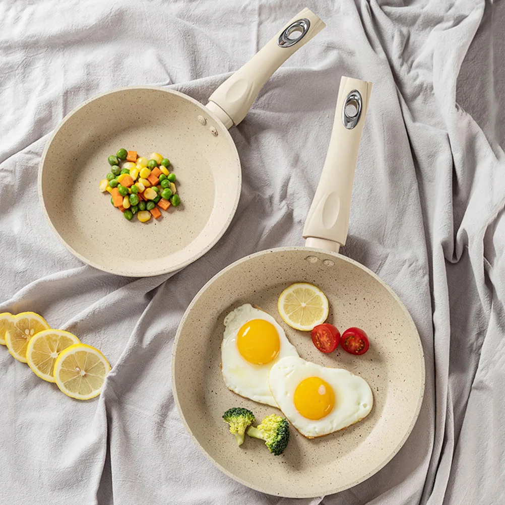 

Maifan Stone Steak Frying Non-Stick Aluminum Cooking Pan Portable Lightweight Handle Anti-Scald Easy Clean Breakfast Bbq