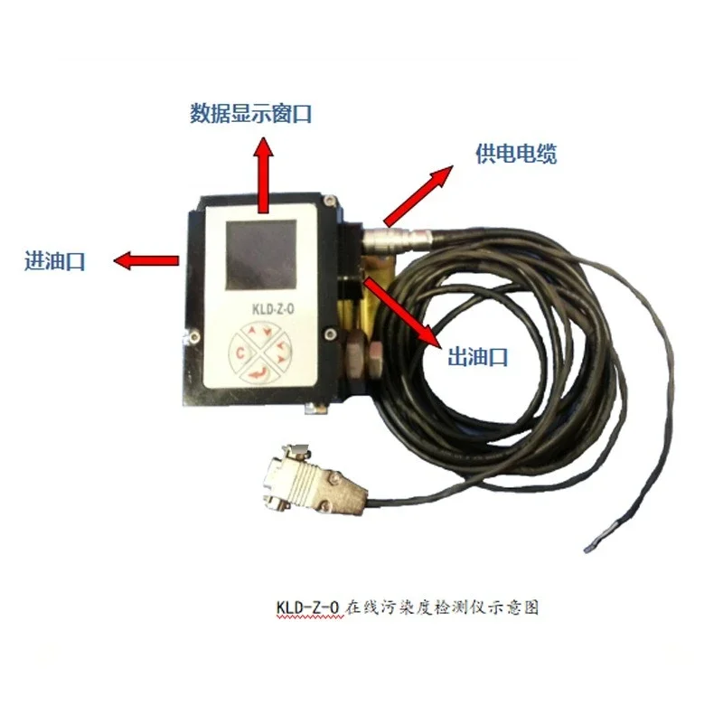KLD-Z-O Online Oil Contamination Detector, Hydraulic and Lubricating Oil Contamination Detector