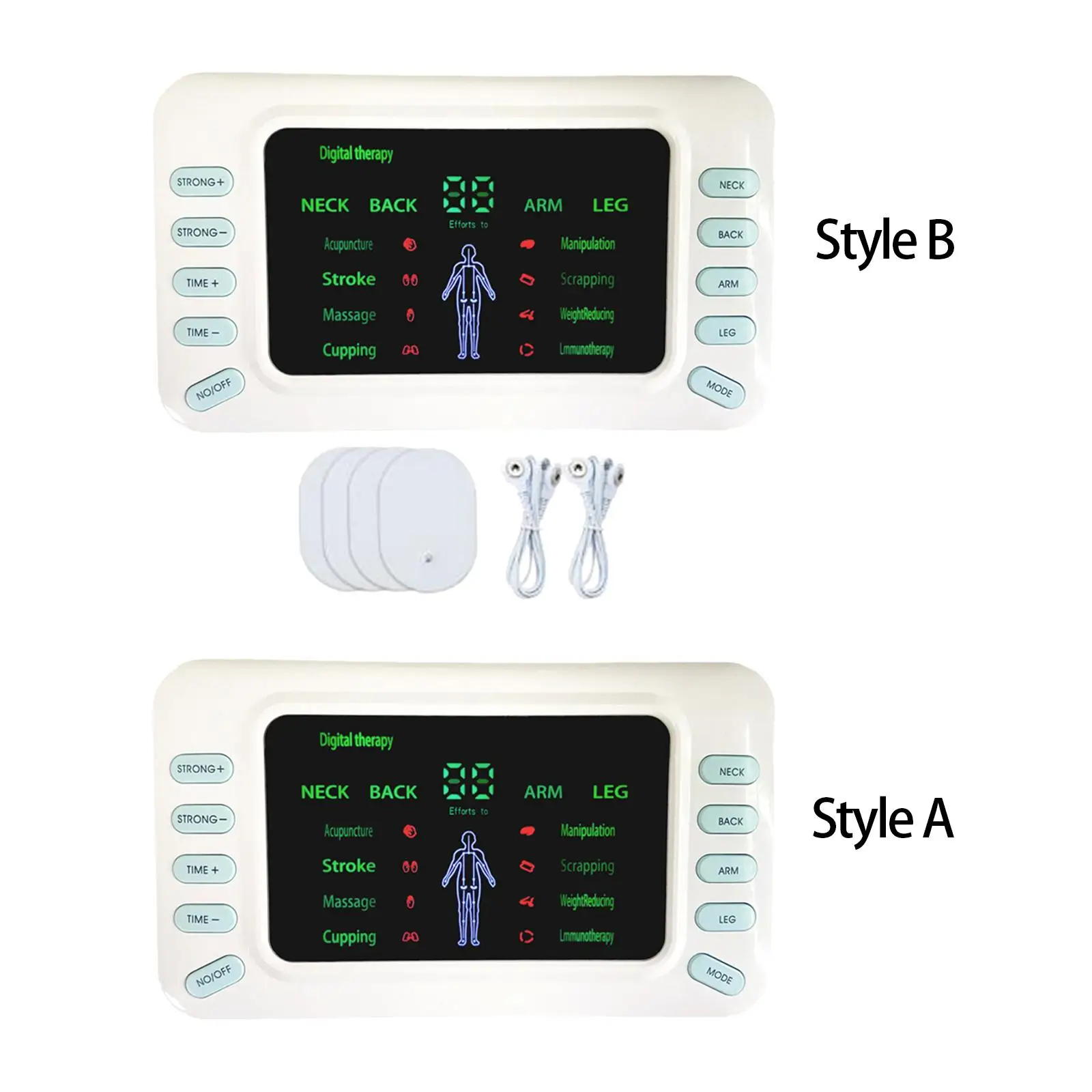 Electric Pulse Massager 8 Massage Modes Handheld Medium Frequency Tens Unit