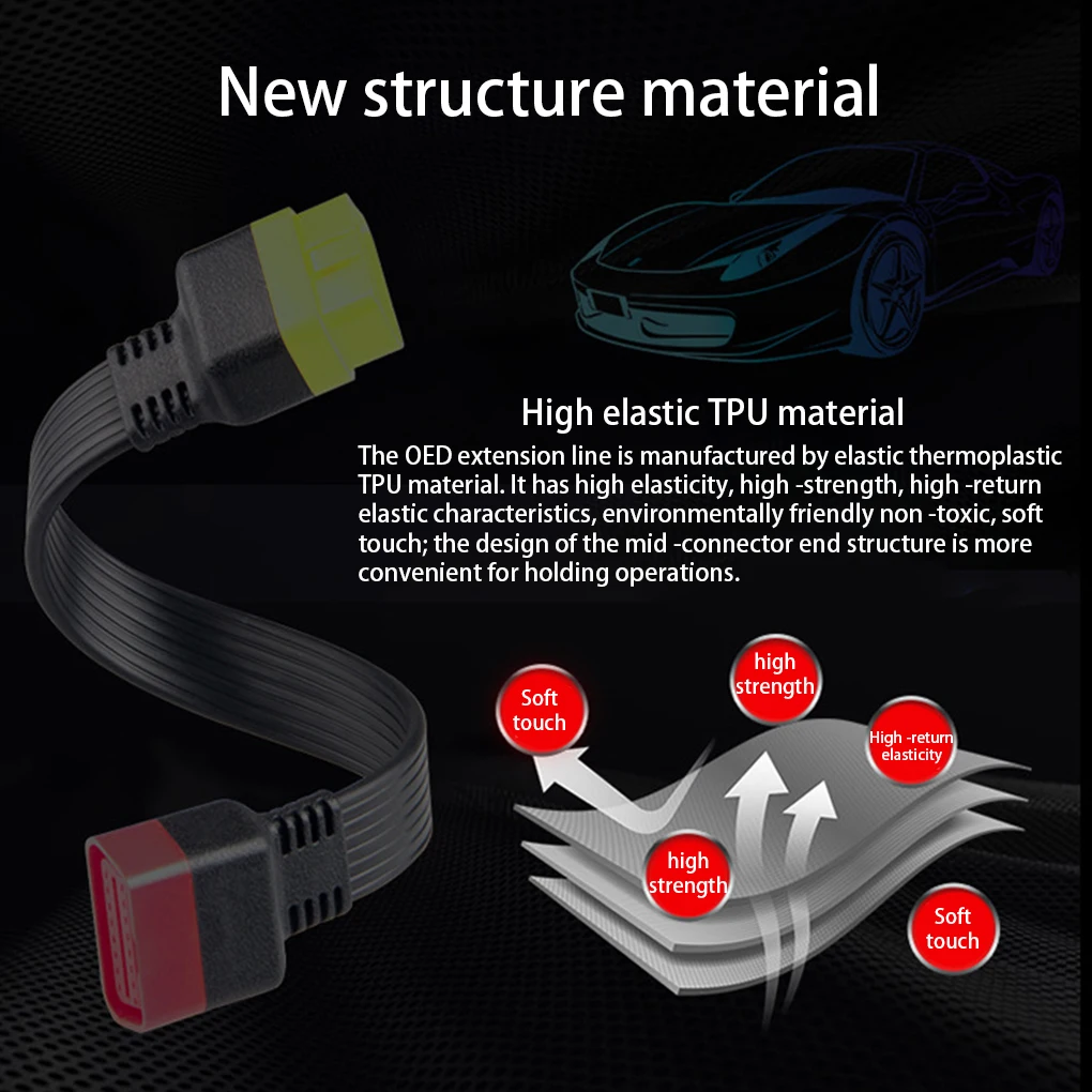 Extension Cable Car Supplies Replaced Part Long-lasting Testing Device