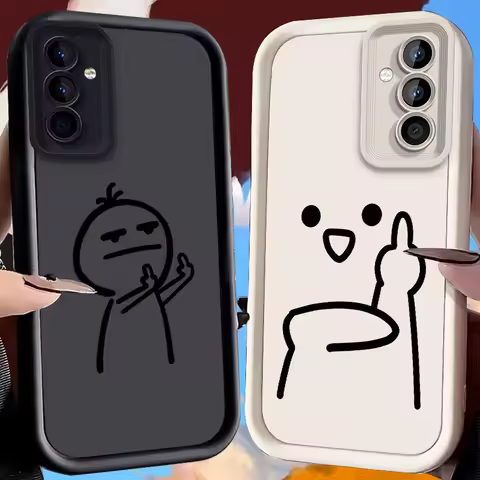 Stickman Phone Case For Samsung Galaxy S25 S24 S23 S22 S21 Ultra 24 FE Plus A15 A35 A50 A51 A54 A55 Shock Protection Cover