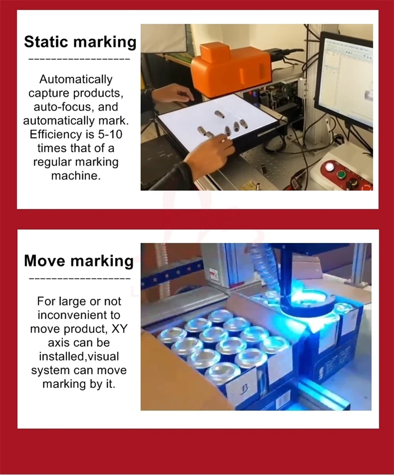 2024 CCD Visual System For Fiber Laser Marking Machine UV Engraver Marker Use 20M 12M Camera ICC Conveyor Belt Optional Kit