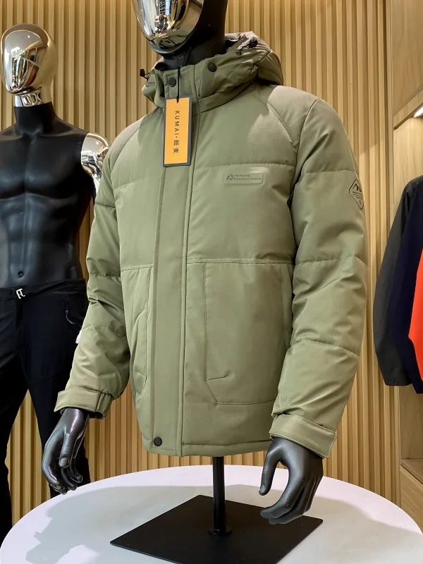 

Warm Thiened Outdoor Casual Hooded Cotton Jaet Windproof Water-resistant New Winter Youth Faion Polyester Fiber Fill