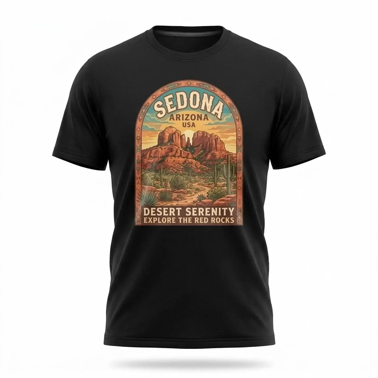 Sedona Arizona Red Rock Desert T Shirt Travel vintage Washed Stylish designer clothes Stretched Versatile Breathable streetwear