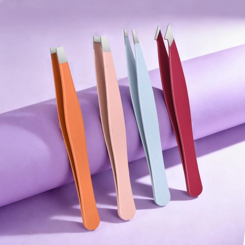 3pcsPremium Stainless Steel Eyebrow Tweezers Set - Precision Sharp Flat/oblique/pointed Tweezers