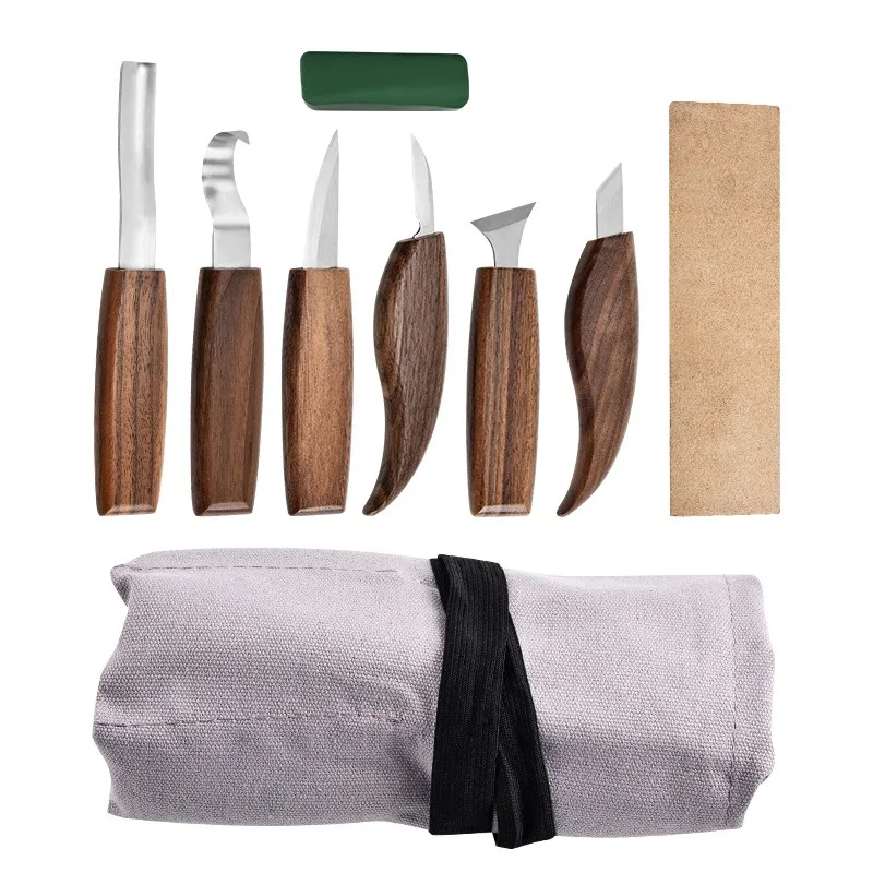 Woodcarving carving knife DIY woodworking craft knife hand carving tool knife walnut woodcarving professional tool set