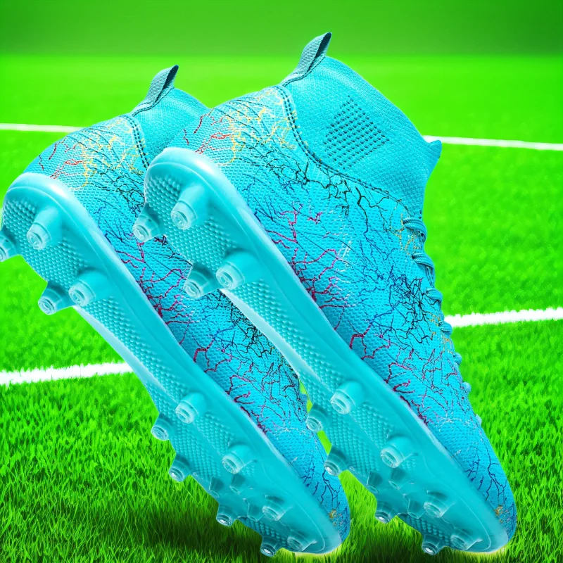 

football boots sneakers men Sole spikes Above the ankle but not to the knee Anti-slip column soccer shoes