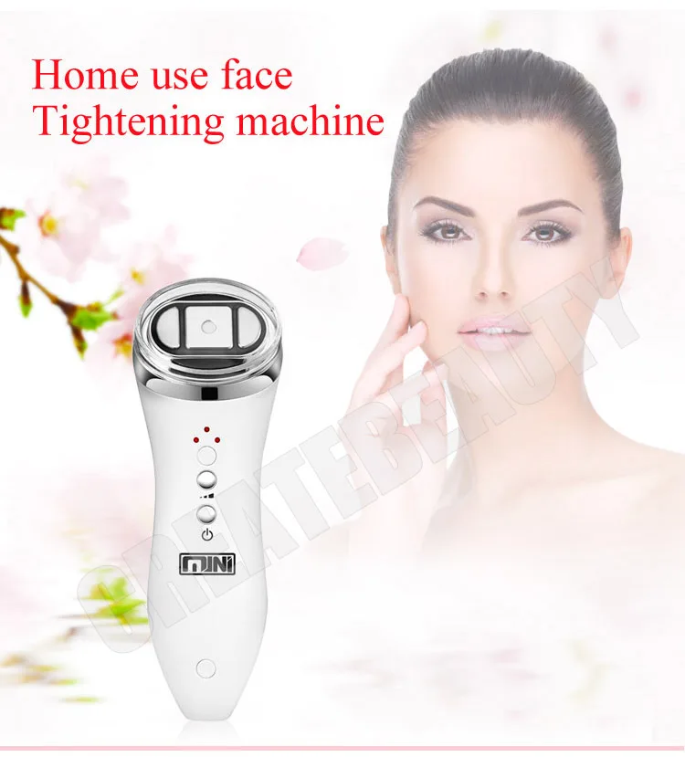 portable rf face lift wrinkle removal ultrasound tightening machine with led light