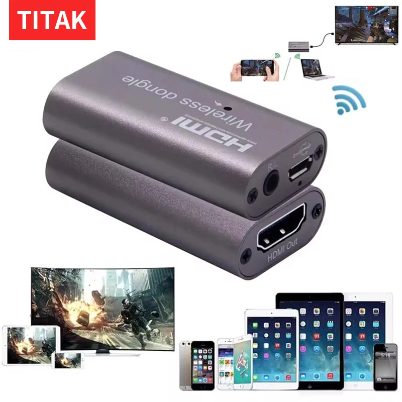 Wireless WiFi Display Adapter HDMI-compatible TV Stick Receiver Miracast Airplay Screen Mirroring for IOS Andriod Phone PC To TV