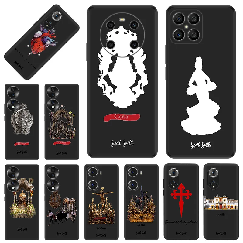 Phone Case For Honor X9b X6 a X7 X8 b 4G 70 90 Magic5 Virgin Mary Jesus Church Huawei P20 P30 P40 P-SmartZ Soft Protective Cover