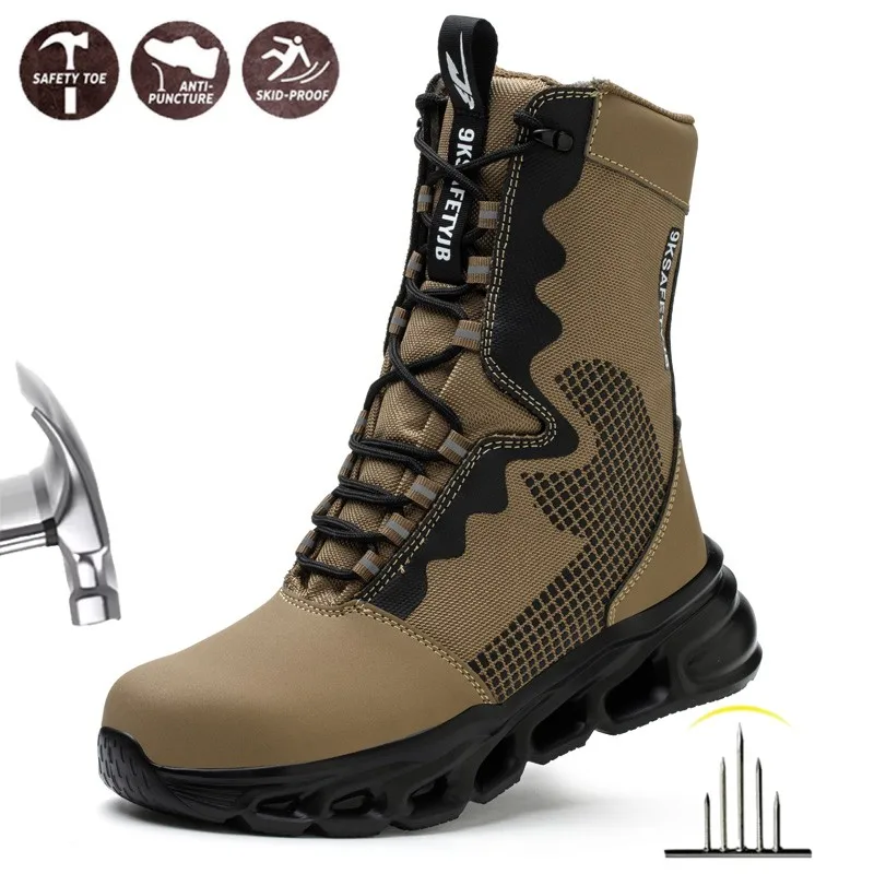 

Steel Toe Anti-puncture Anti-smash Boots Protection Safety Shoes Indestructible Safety Shoes Security Protective Shoes for Men