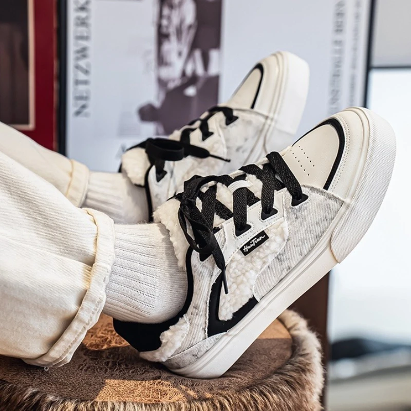 

Мужские повседневные вулканизированные туфли на шнуровке с разноцветным узором, низкие, с круглым носком, больших размеров, всесезонные, высококачественные, модные