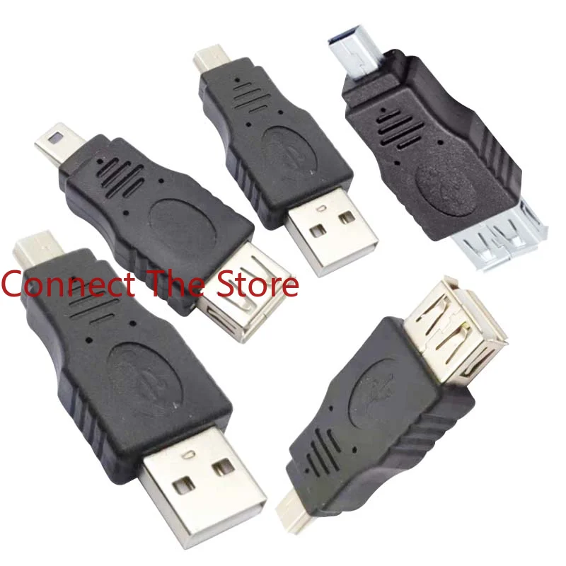 5PCS USB Female To 5P Male 2.0   Mini   Adapter AF  MINI5P  