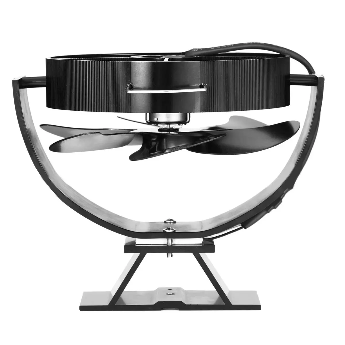 HGHO 6 Blades Heat Powered Stove Fan 360 Rotating Fireplace Fan Log Wood Burner Eco-Fan Quiet Stove Fan Efficient Heat