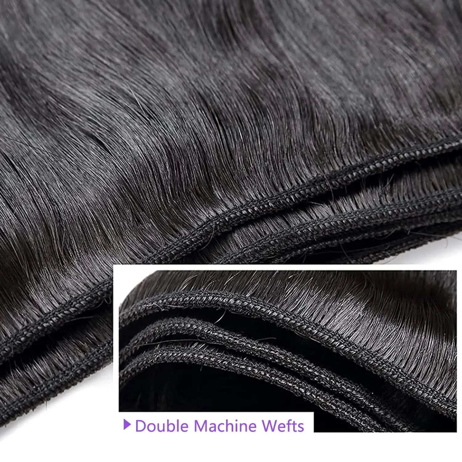 Fasci di capelli umani lisci con osso 16A Estensione dei capelli Remy Nero naturale 2/3/4 pezzi Fasci 16-30 pollici Capelli grezzi morbidi e setosi