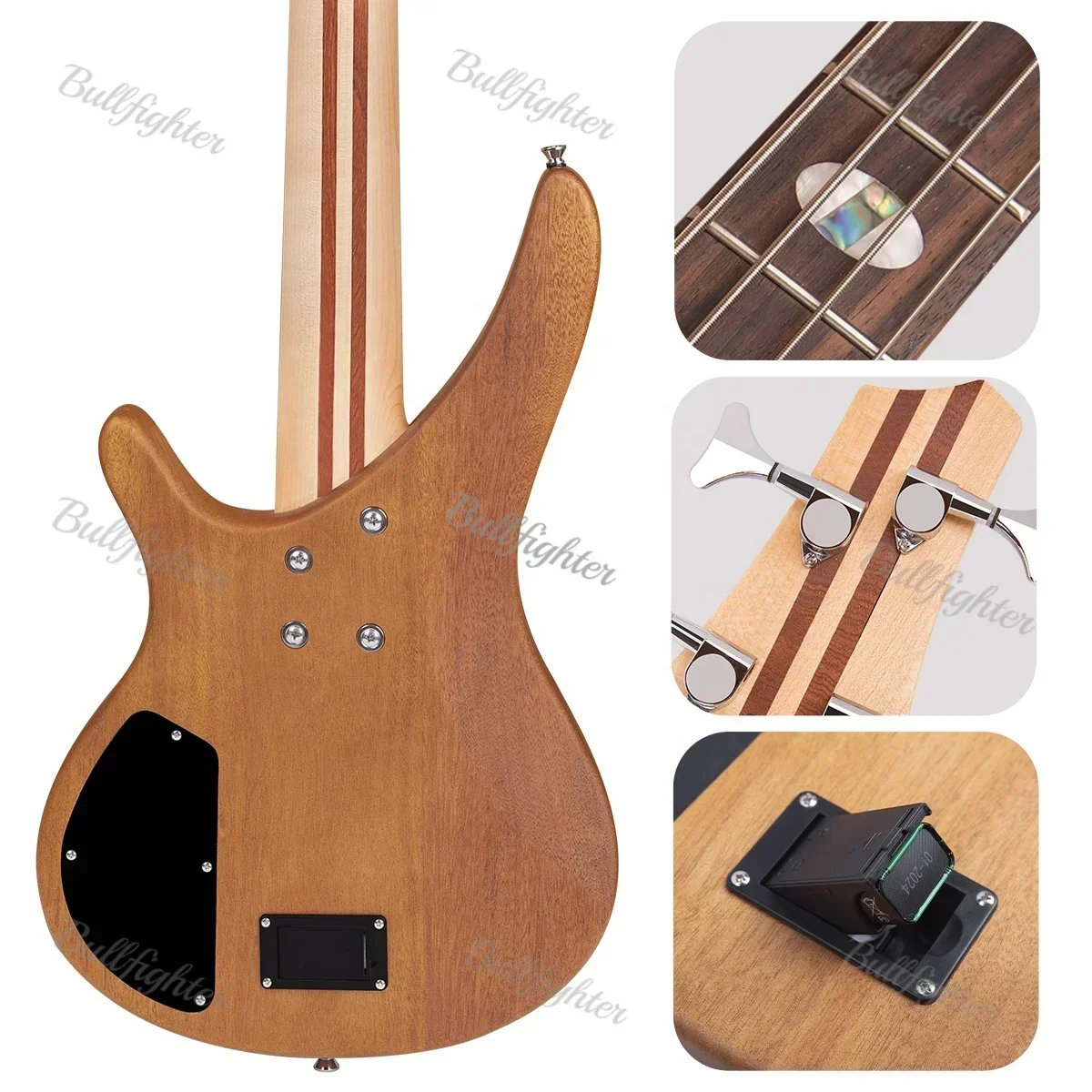 Bullfighter OEM Custom Logo Guitarra Electrica Manufacturers  High Grade 4 Strings Solid Body Guitare  Bass Guitar Electric