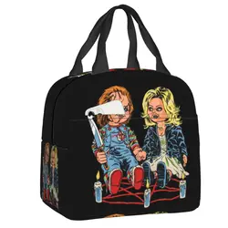 Vintage Child's Play Chuky Bride Insulated Lunch Bag for Women Killer Doll Thermal Cooler Lunch Tote Beach Camping Travel