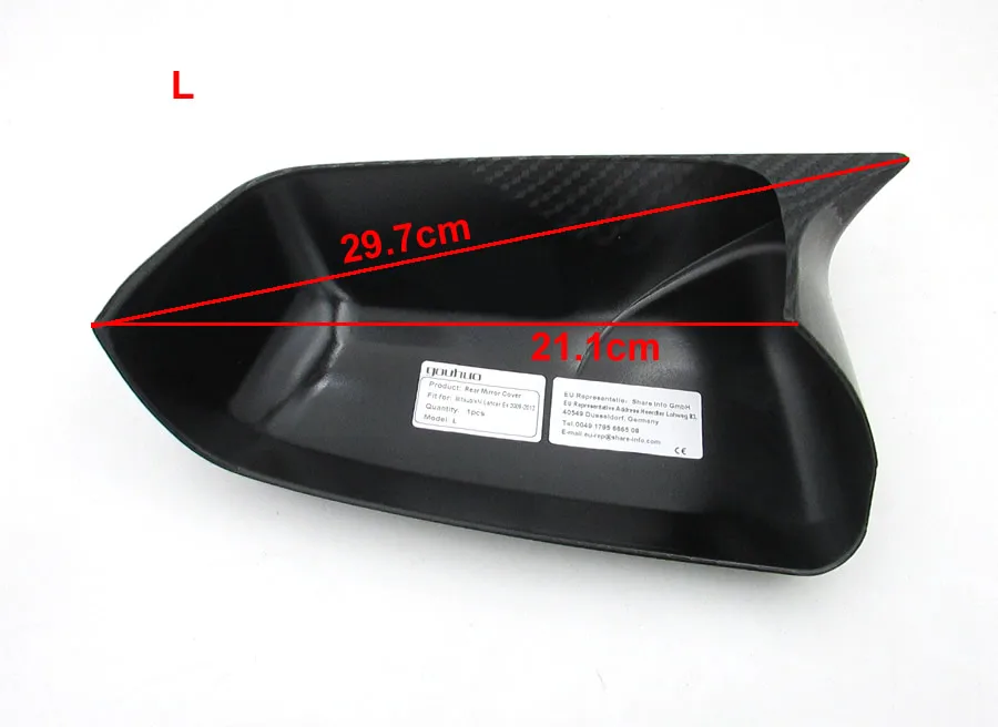 For Mitsubishi Lancer Ex 2009-2012 Modified Reversing Mirrors Shell Rearview Mirror Rear Cover Carbon Fiber A Pair paste