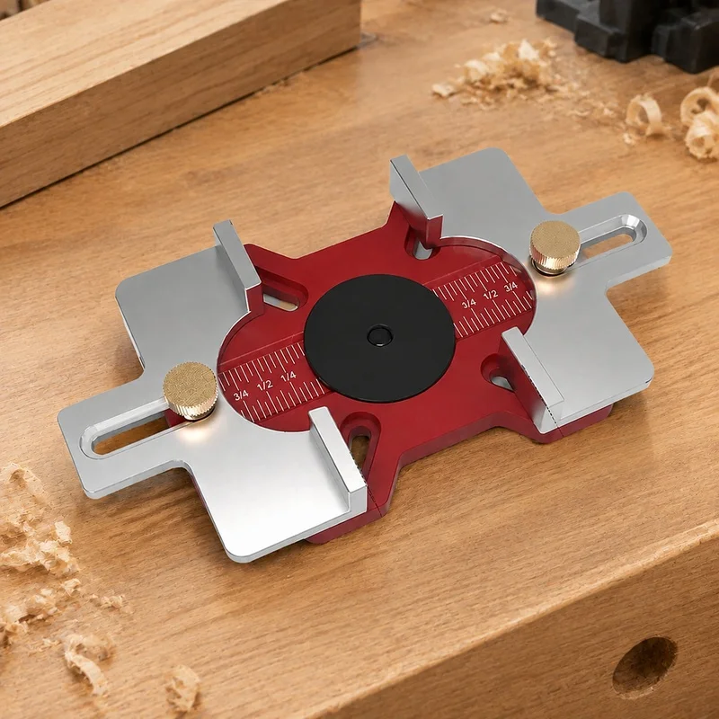 Dual-Function Wooden Router Base with Hidden Fastener Support for Precision Slotting and Mortising