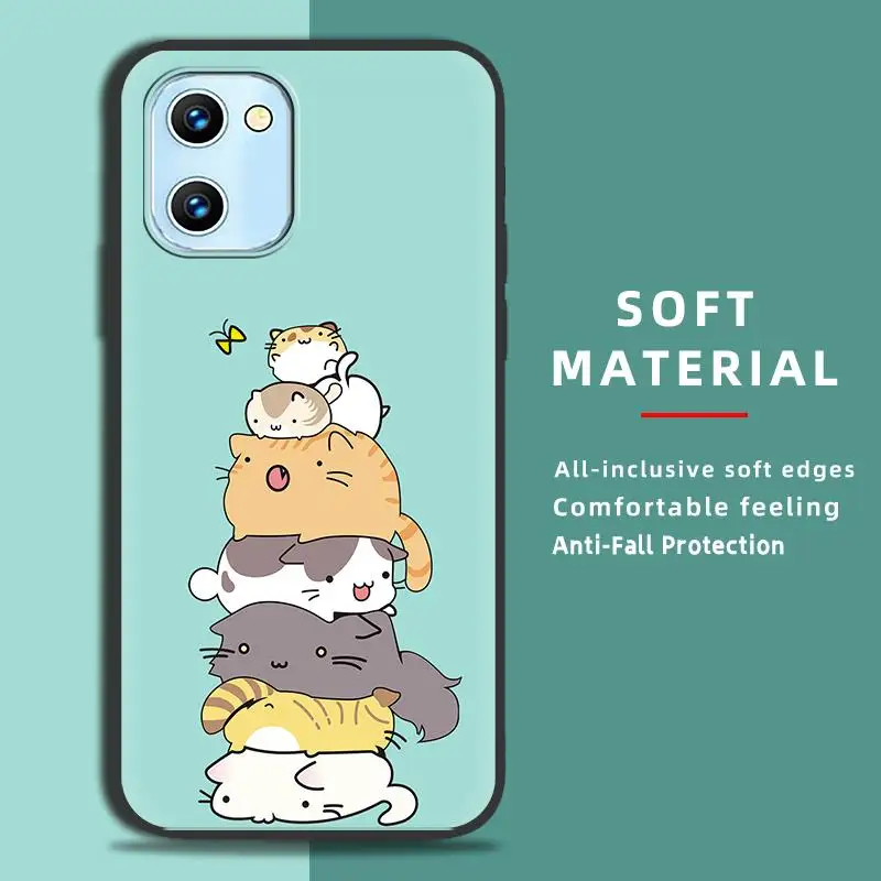 Soft case Waterproof Phone Case For UMIDIGI C1/C1 Max Durable TPU Anti-dust Fashion Design Anti-knock Back Cover Cute