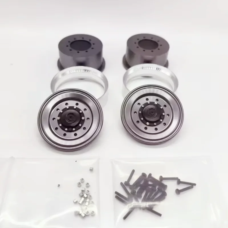 2 Stück JDMODEL Metall-Simulations-XS45-Vorderradnabe für 1/14 RC Truck Scaleclub Lxy/RC Achse Auto JDM-193 RC Zubehör – Detail 7
