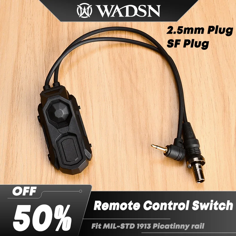 

Тактический выносной переключатель WADSN AXON с разъемом 2,5 мм SF для фонарей и лазеров, крепление на оружие