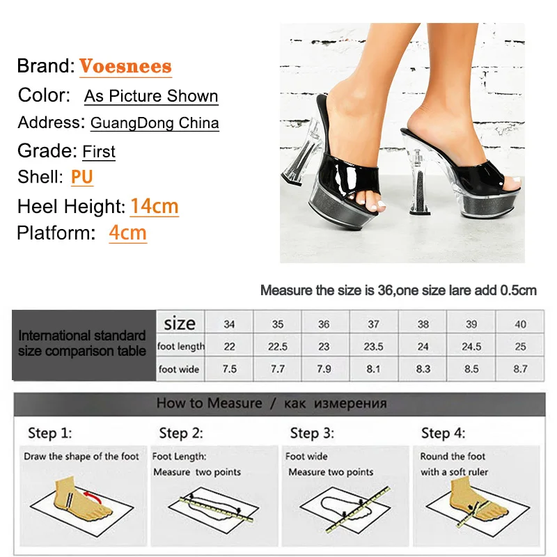 Fashion Peep Toe Women Sandals Transparent Crystal Heel Slippers 14CM Woman Summer High Heels Pink Platform Outdoor Female Shoes