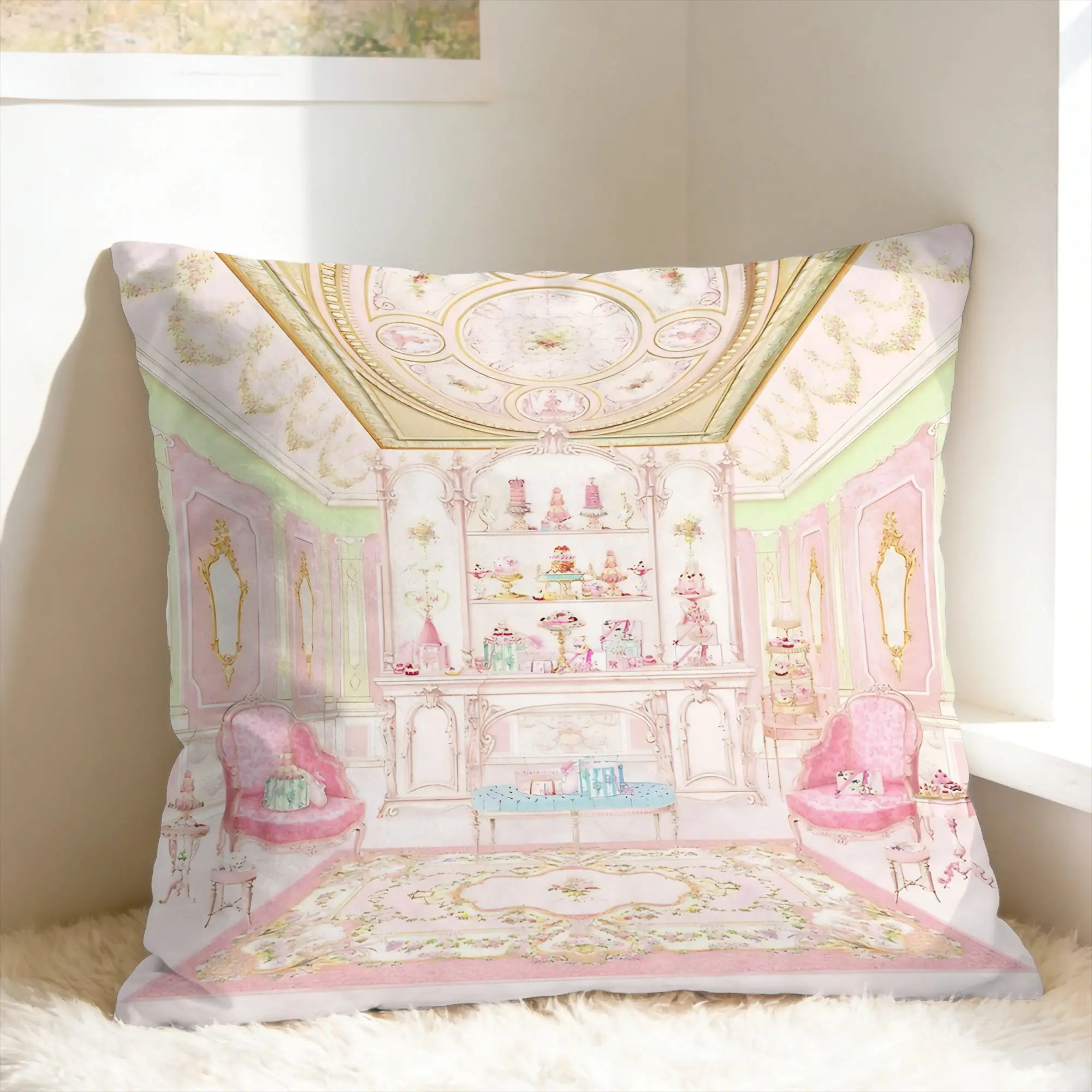 Pillow Case Marie Antoinette Afternoon Tea In French Paris Soft  Pillow Cover For Wedding Party Home Decor Vintage Pillowcases