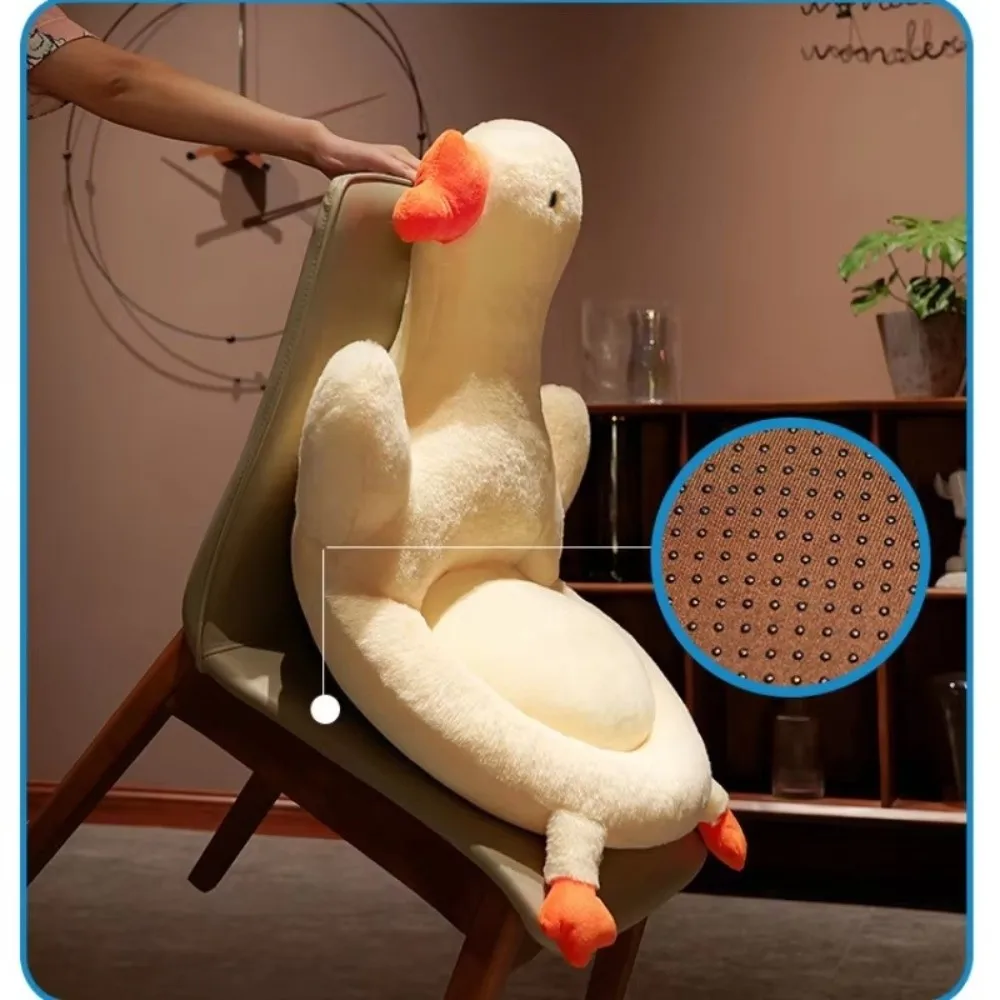 

Ergonomic Support Big White Goose Cushion Integrated Backrest Thickened Chair Cushion Soft Seat Pad Office Chair