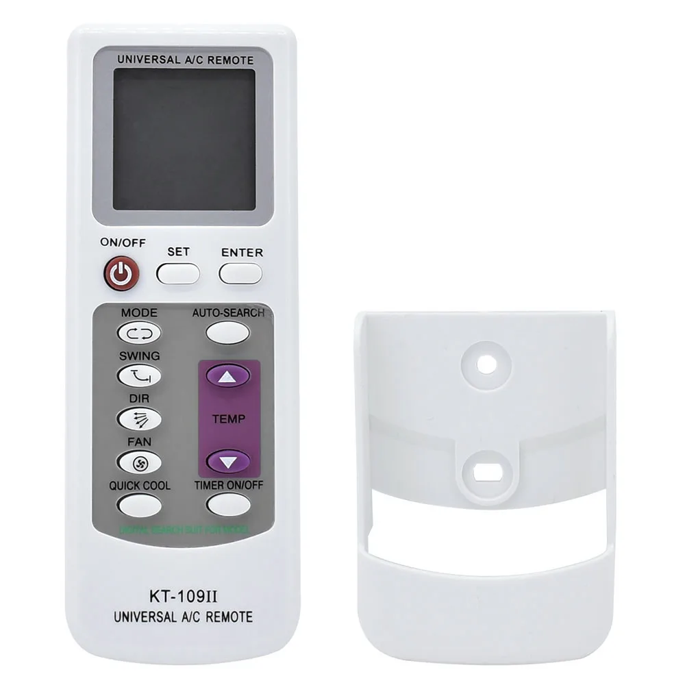 

New KT-109 II Universal AC Remote with Holder For Midea GREE Fujitsu AUX Hitachi Sharp HISENSE HYUNDAI Air Conditioner