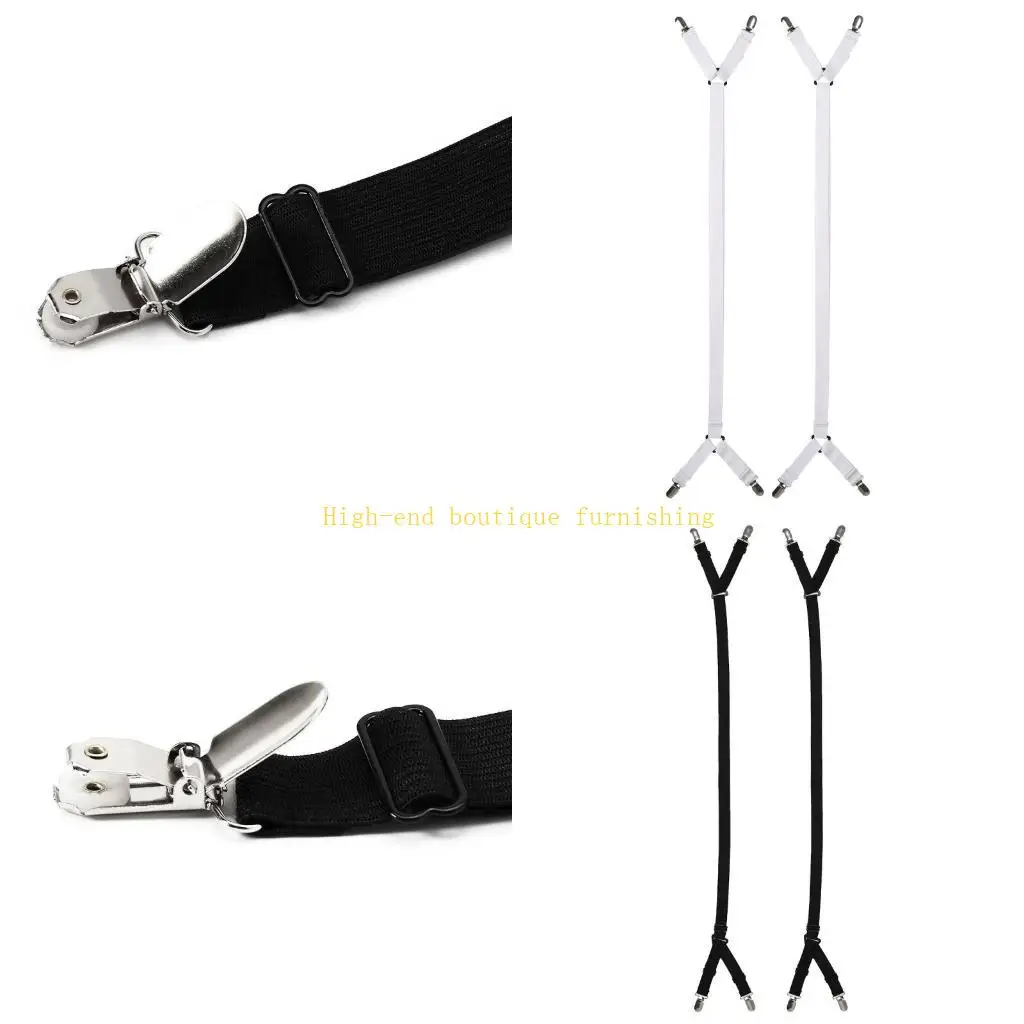 L9NB 2pcs Bed Sheet Mattress Holder Fastener Grippers Clips Suspender Straps Home