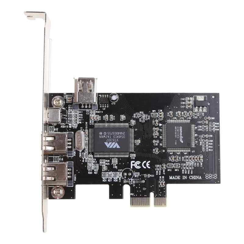 F3KE PCIe 3x1394A Firewire PCI untuk Pengontrol Adaptor IEEE 1394 3x1394A /+