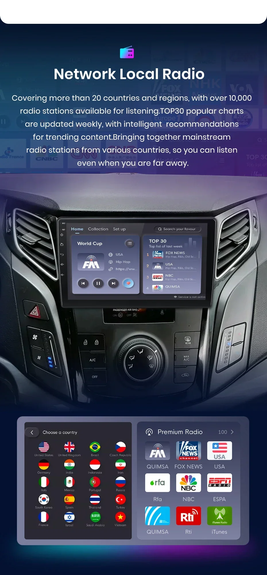 Junsun drahtloses Carplay Android Autoradio für Hyundai i40 2012-2015 2015 Auto intelligente Systeme rds bt dsp 2 din Autoradio – Detail 12