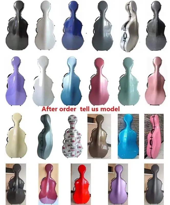 Goede Kwaliteit Carbon Cello Case 4/4 7/8 3/4 1/2 1/4 Koolstofvezel Composiet Multi-color Waterdichte Cello doos Cello Medeplichtige - afbeelding 1