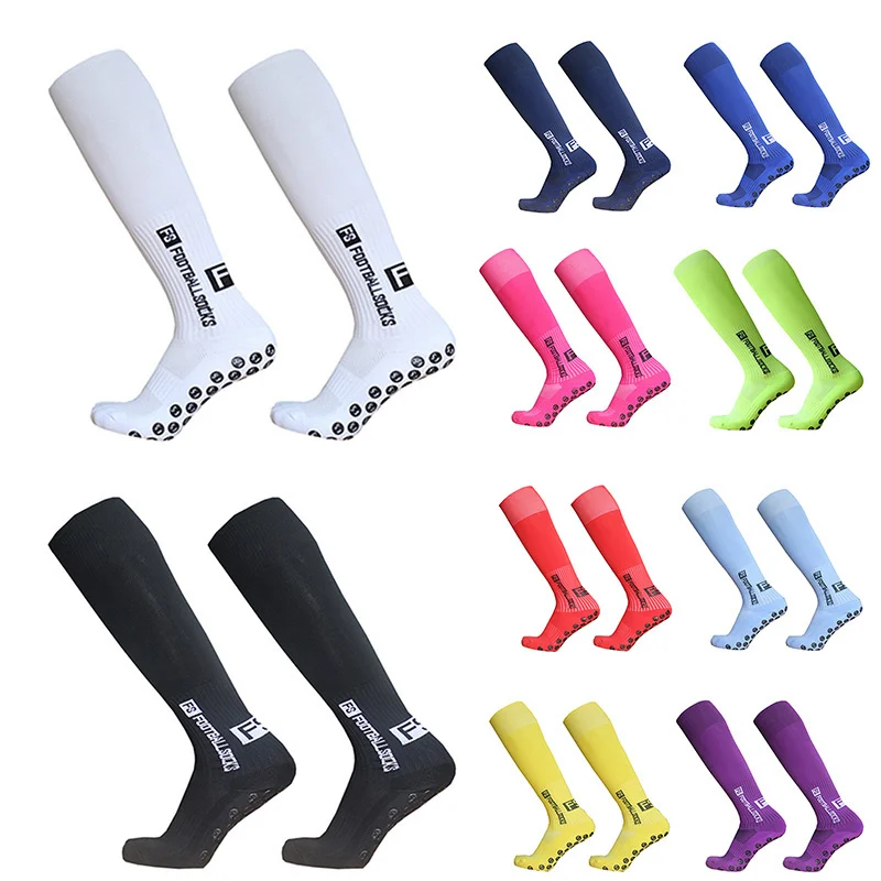 

Silicone FS Sports Long Anti Football Round Socks 2023 knee Slip Grip Soccer Socks Calcetas Antideslizantes De Futbol